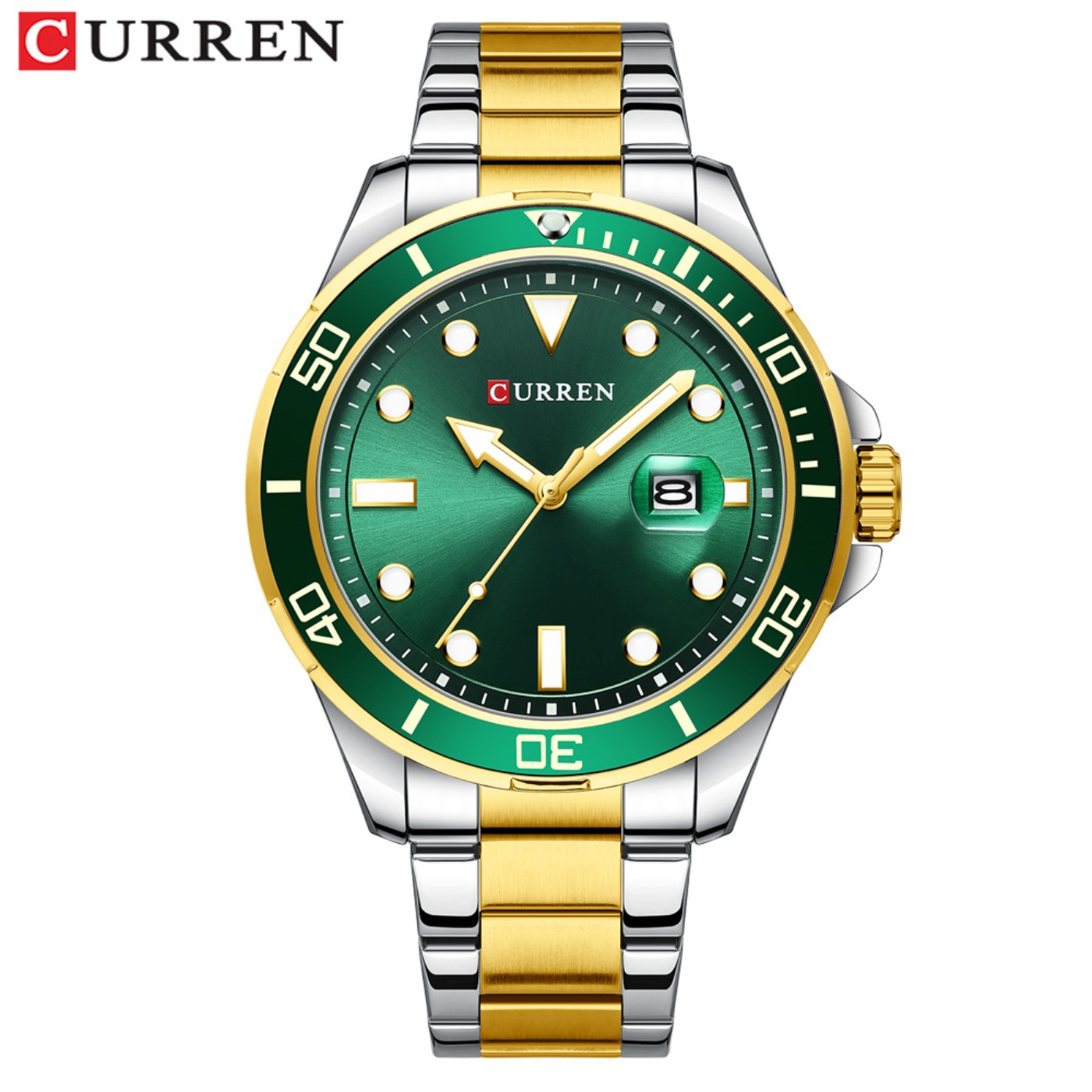 CURREN New Green Water Ghost S - Luxury Quartz Watch Brands ulasan dan harga