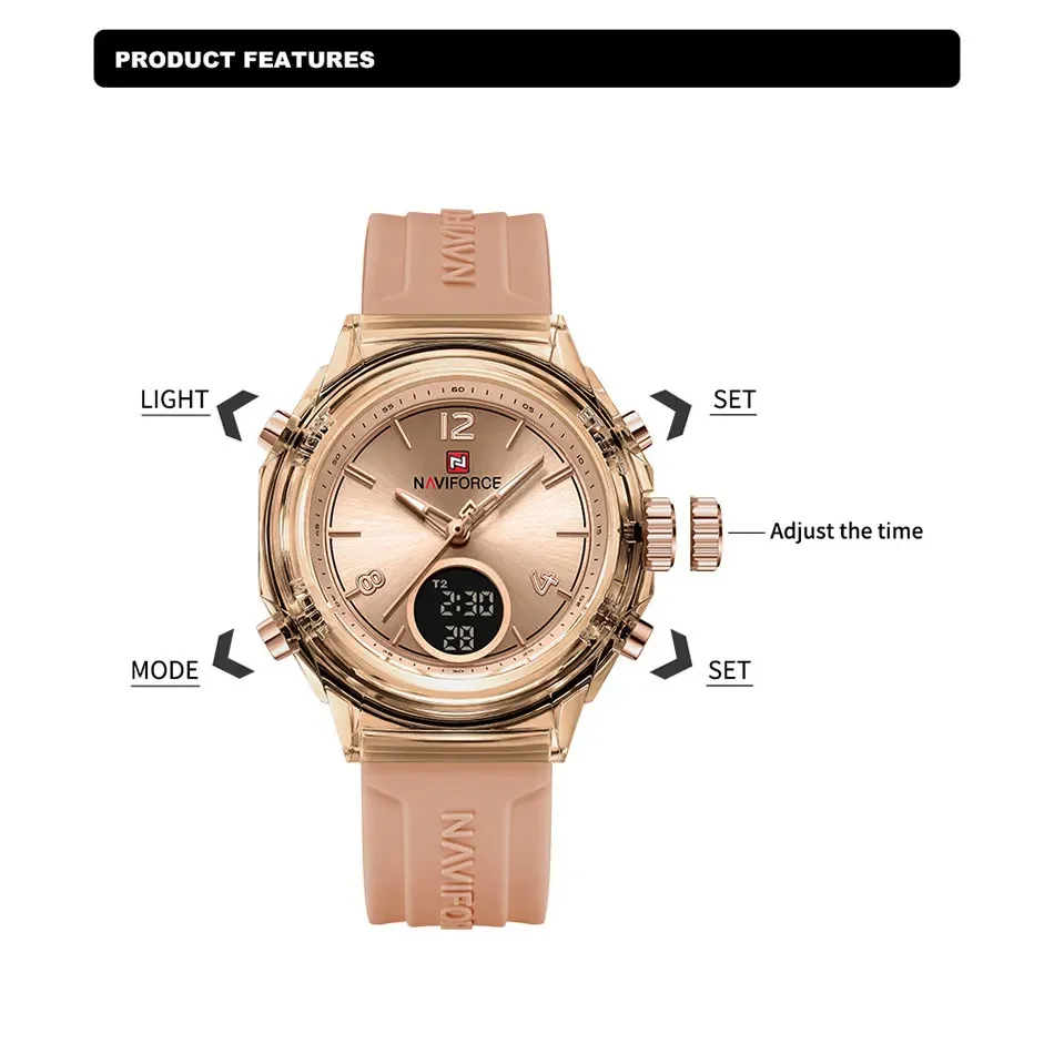 NAVIFORCE NF7109 Quartz Watch  - Luxury Watch For Girls ulasan dan harga