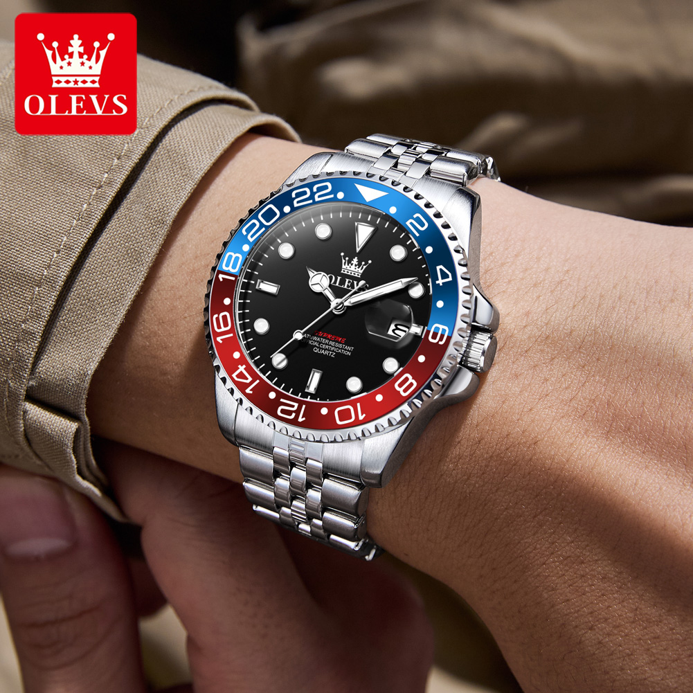 OLEVS 5657 Original Brand Men' - Luxury Watch Moon Phase ulasan dan harga