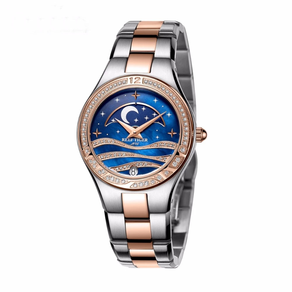 Reef Tiger/RT Luxury Quartz Wo - Luxury Watch Moon Phase ulasan dan harga