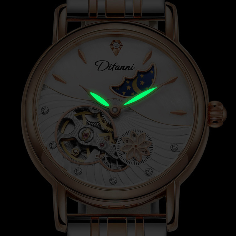 Lady Automatic Mechanical Watc - Luxury Watch Moon Phase ulasan dan harga