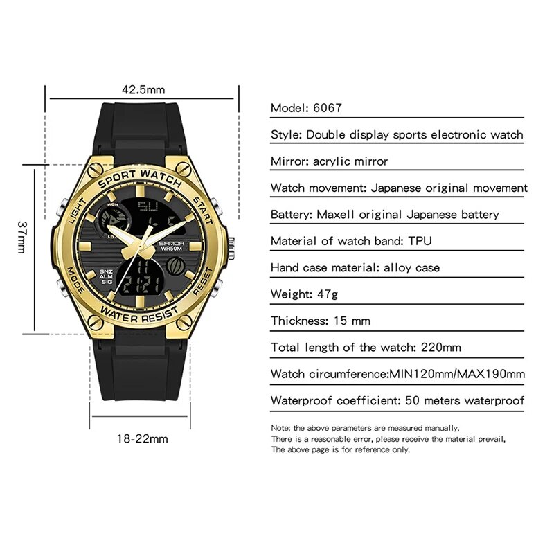 SANDA Brand G Style LED Digita - Lux Watch ulasan dan harga