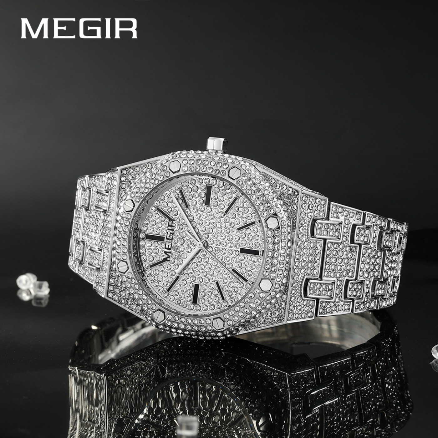 MEGIR Luxury Quartz Rhinestone - Luxury Quartz Watch Brands ulasan dan harga