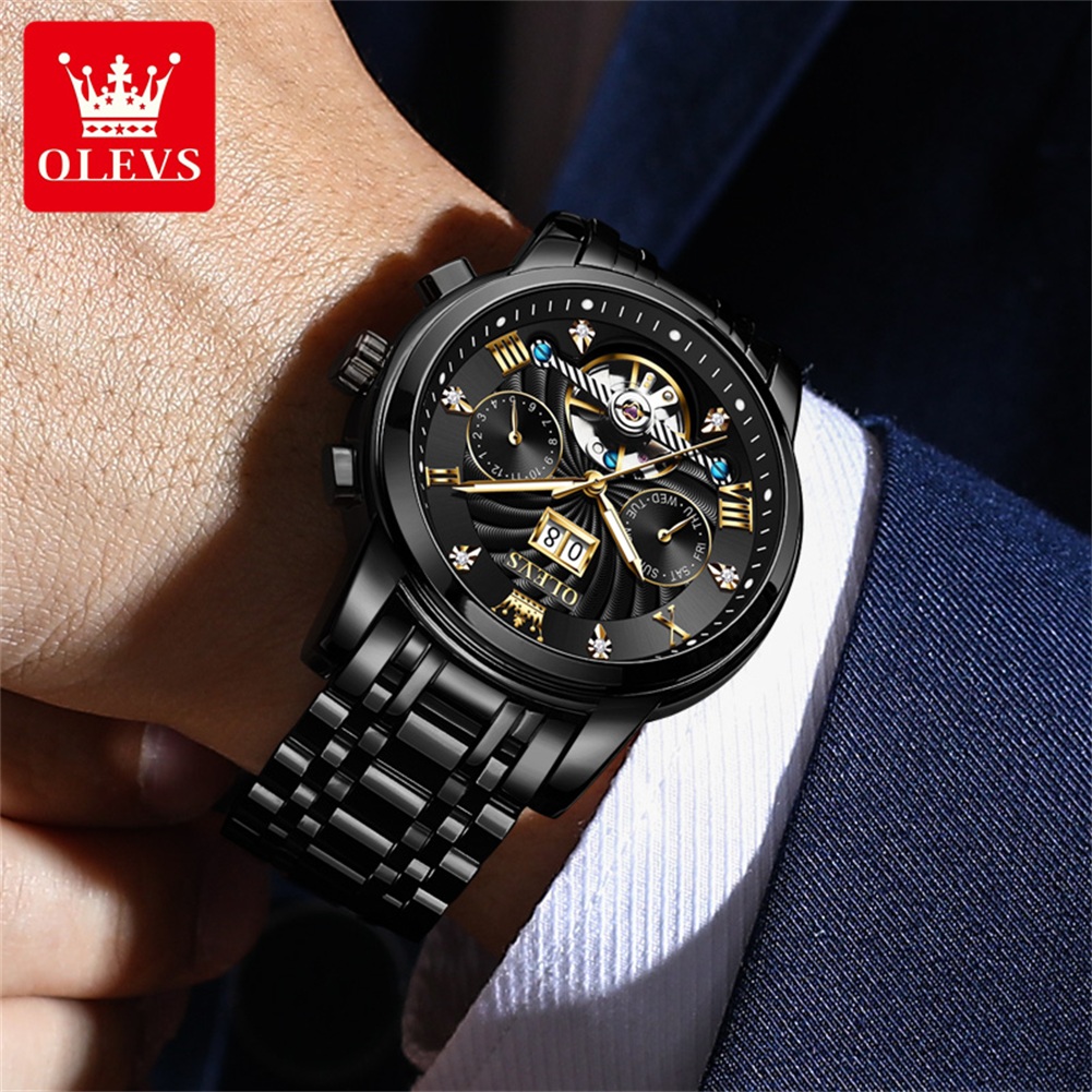 OLEVS Classic Men's Watches To - Tourbillon Movement Watch ulasan dan harga