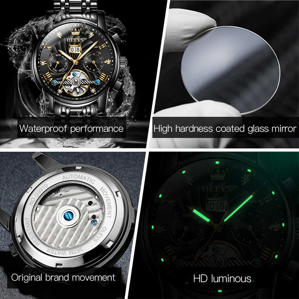 OLEVS Classic Men's Watches To - Tourbillon Movement Watch ulasan dan harga