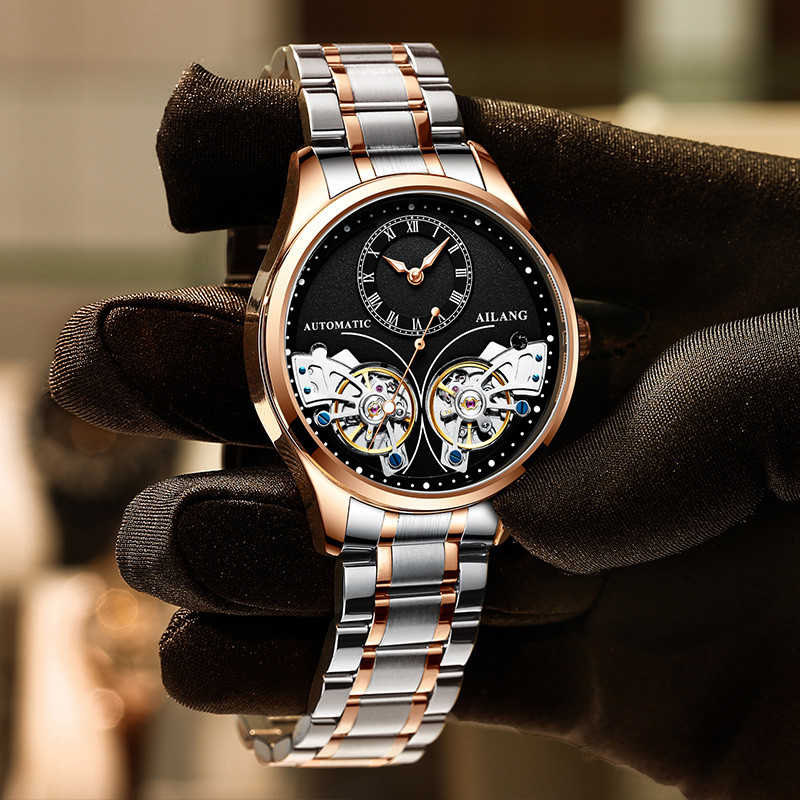 AILANG Brand New Fashion Doubl - Tourbillon Movement Watch ulasan dan harga