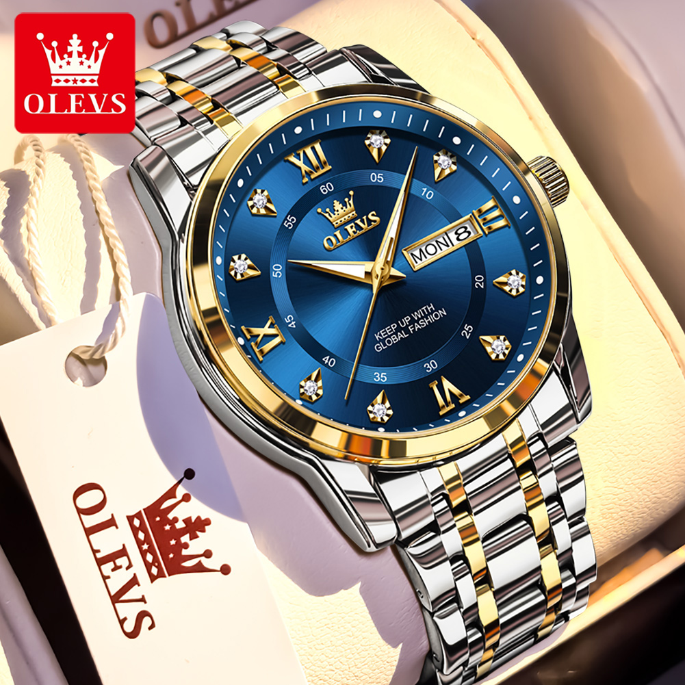 OLEVS Brand Fashion men's watc - Luxury Quartz Watch Brands ulasan dan harga