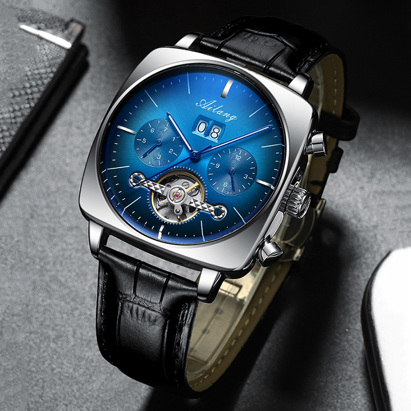 AILANG Famous Brand New Square - Tourbillon Movement Watch ulasan dan harga