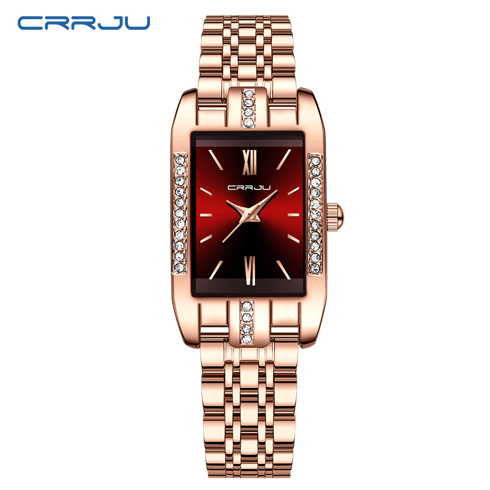 CRRJU Luxury Square Watch for  - Luxury Watch Women ulasan dan harga