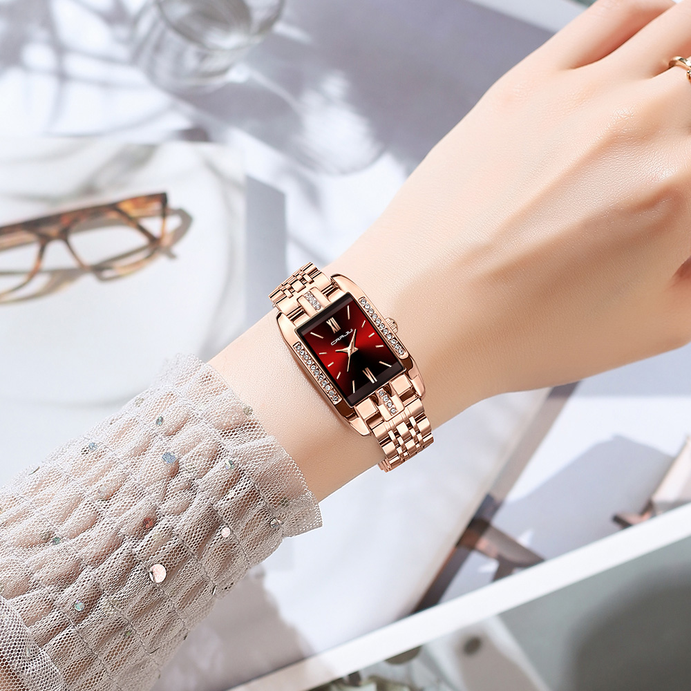 CRRJU Luxury Square Watch for  - Luxury Watch Women ulasan dan harga