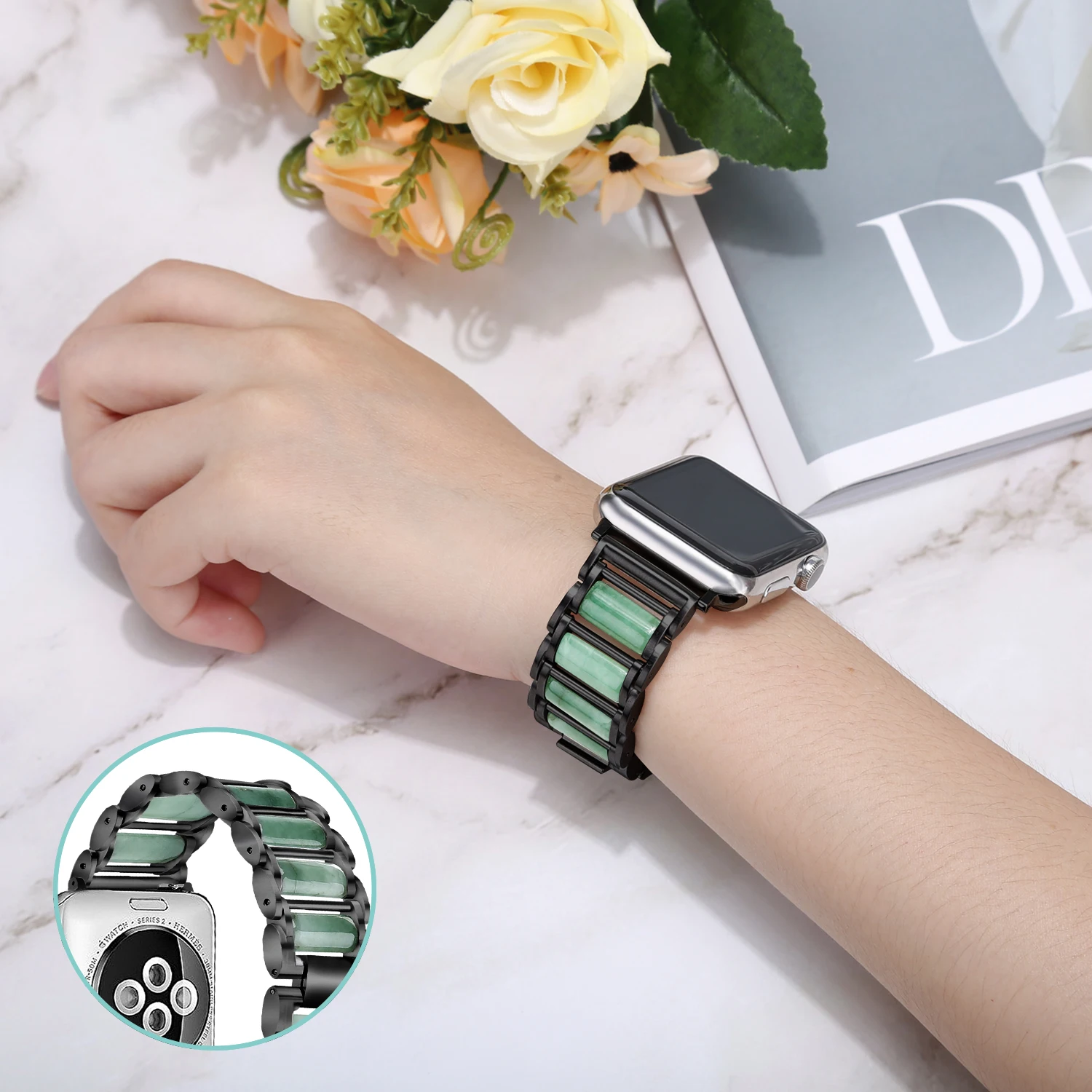 Emerald Jewellery+Metal Strap  - Luxury Watch E Jewellery ulasan dan harga