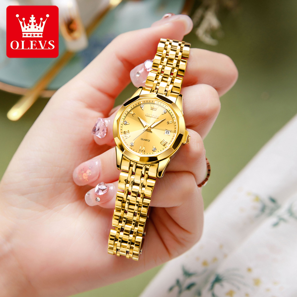 OLEVS Fashion Golden Watch for - Lux Watch ulasan dan harga