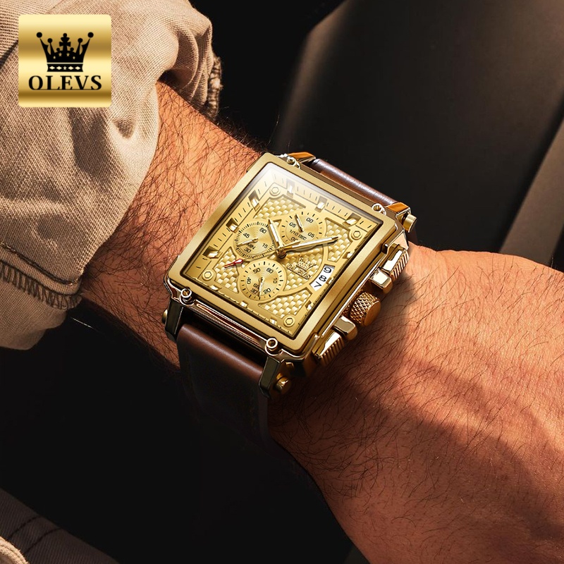 OLEVS Brand Mens Watches Water - Luxury Quartz Watch Brands ulasan dan harga