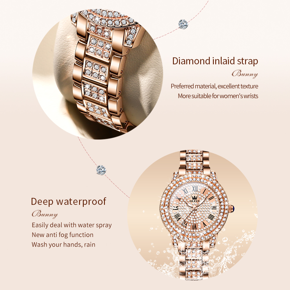OLEVS 9943 Luxury All Diamond  - Lux Watch ulasan dan harga