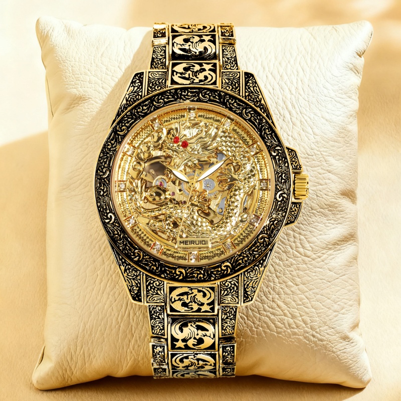 A men's yellow retro style hig - Tourbillon Movement Watch ulasan dan harga