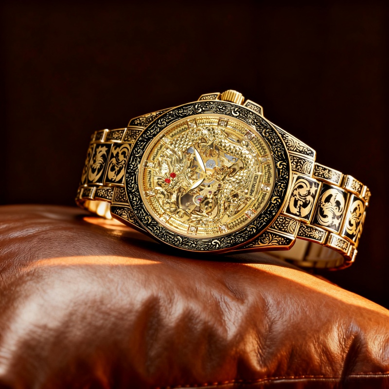 A men's yellow retro style hig - Tourbillon Movement Watch ulasan dan harga